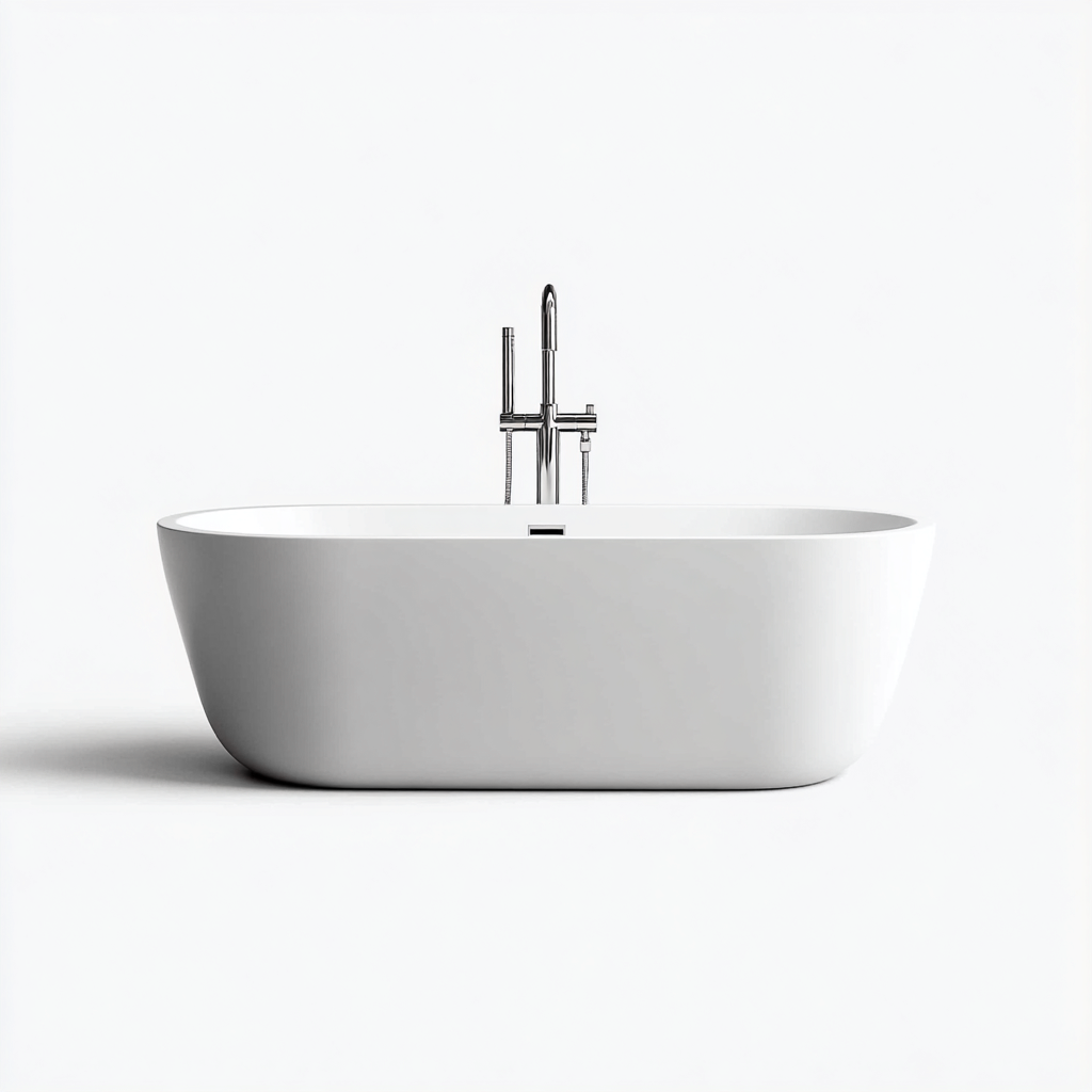 Baignoire - Acrylique - 170x78x58 cm - Blanc - Style contemporain-Dengetio