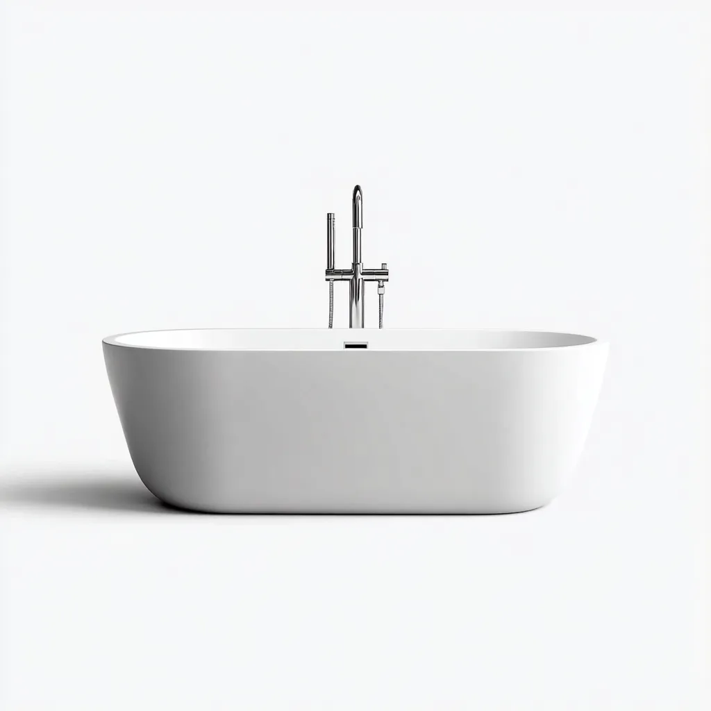 Baignoire - Acrylique - 170x78x58 cm - Blanc - Style contemporain-Dengetio