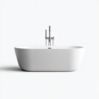 Baignoire - Acrylique - 170x78x58 cm - Blanc - Style contemporain-Dengetio