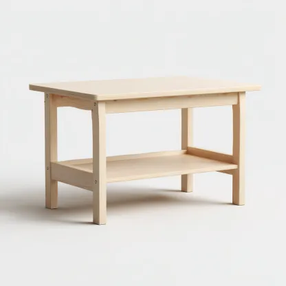 Bureau enfant-bois massif-105x55x70 cm-bois naturel-style scandinave minimaliste-Dengetio