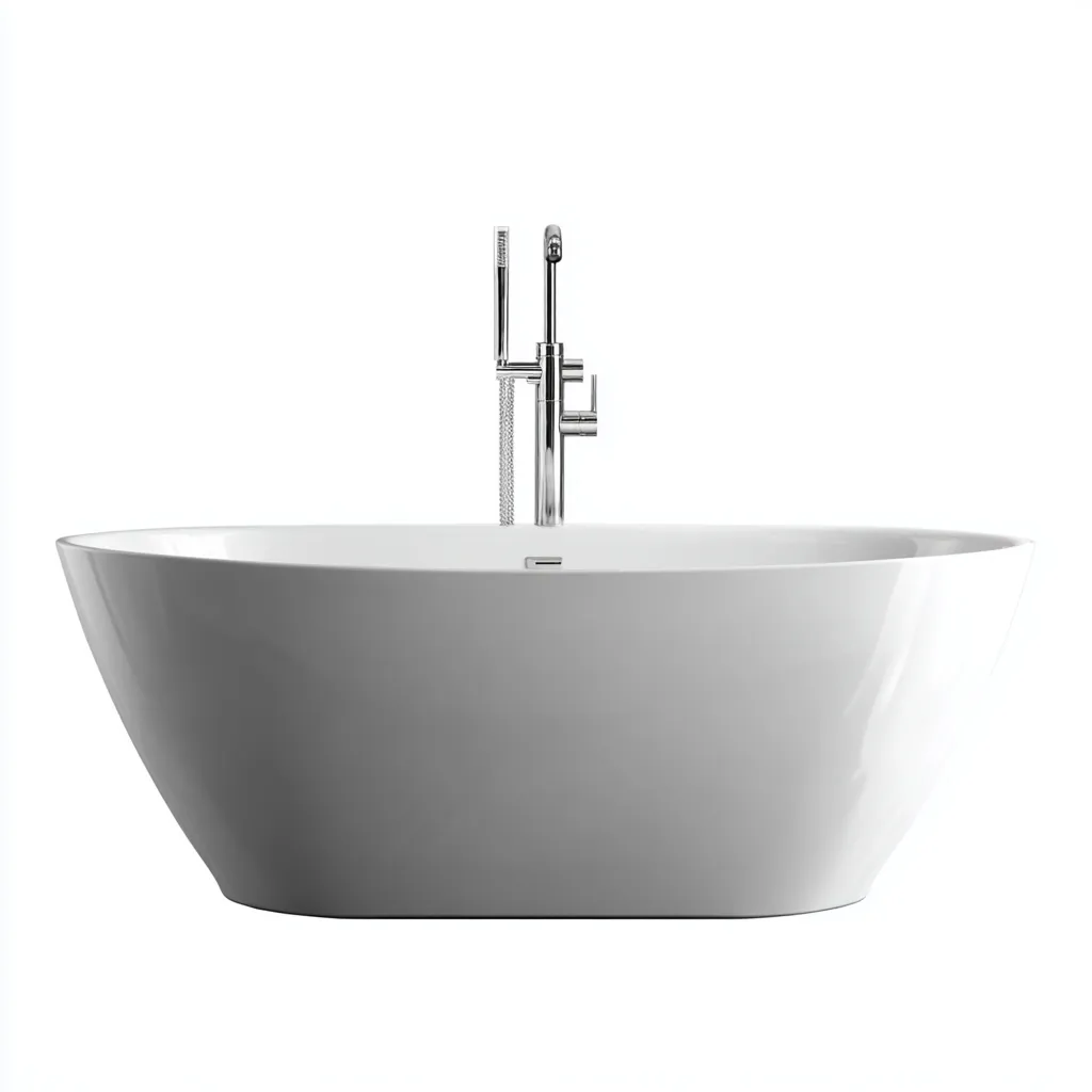 Baignoire-acrylique-172x82x59 cm-blanc-design moderne-Dengetio