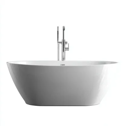 Baignoire-acrylique-172x82x59 cm-blanc-design moderne-Dengetio