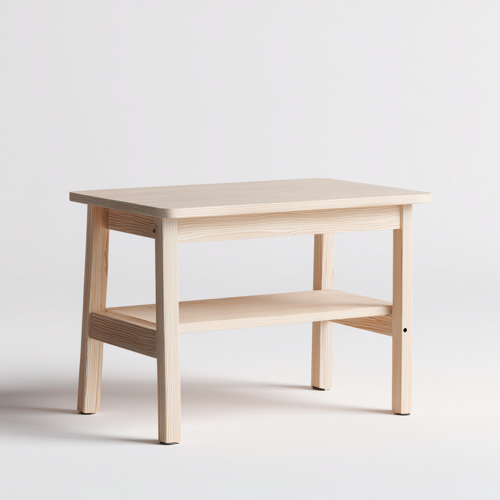 Bureau enfant-bois massif-108x56x71 cm-bois naturel-design minimaliste scandinave-Dengetio