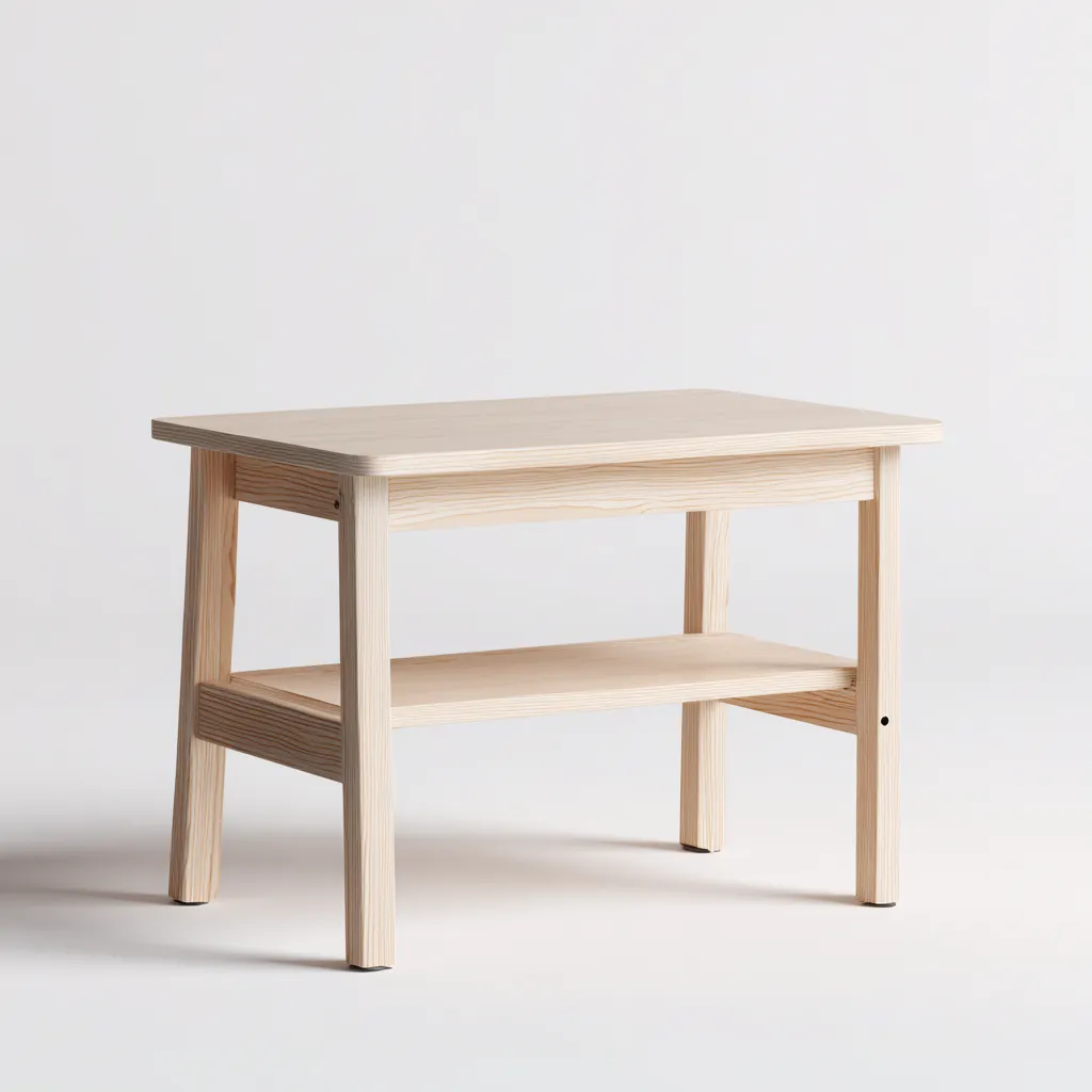Bureau enfant-bois massif-108x56x71 cm-bois naturel-design minimaliste scandinave-Dengetio