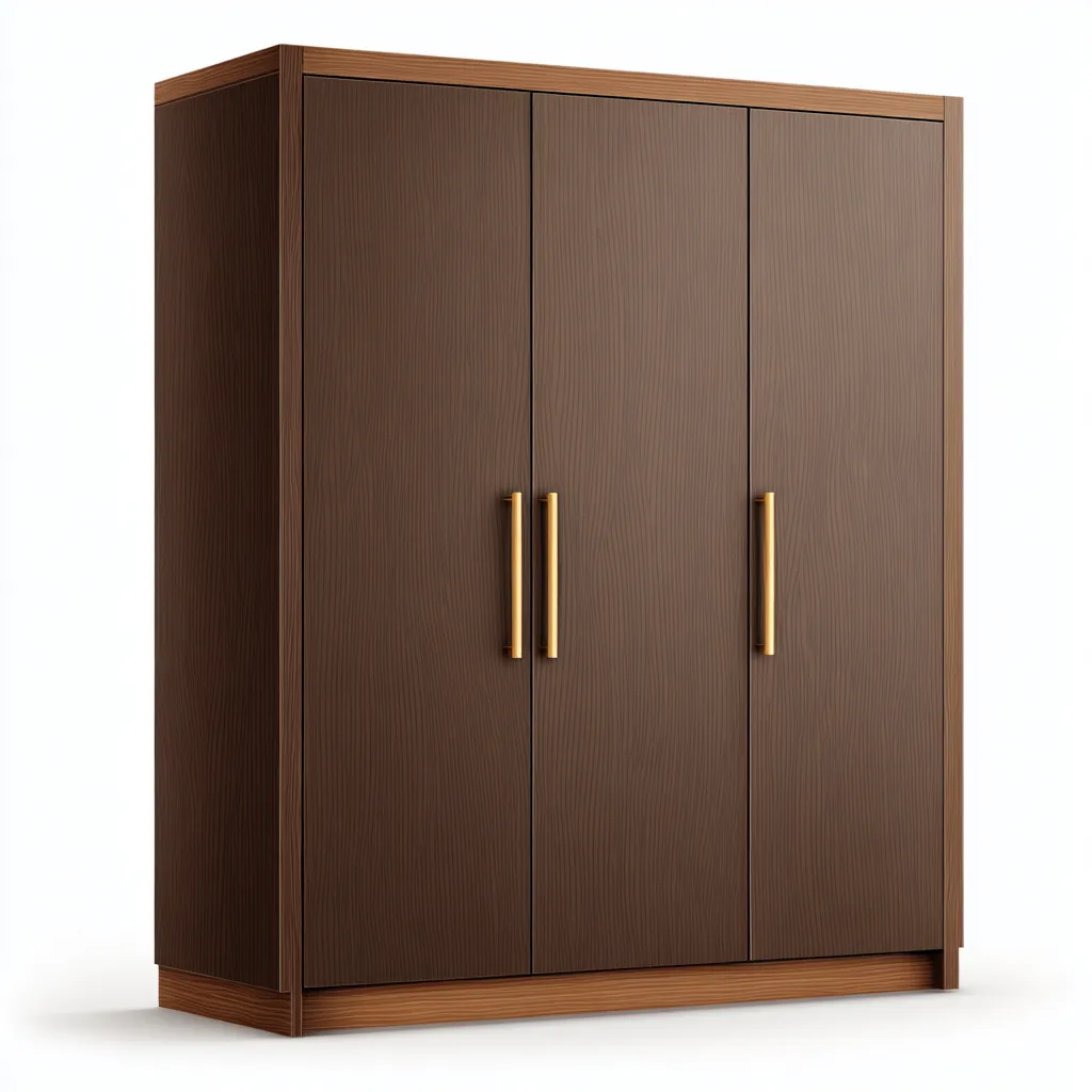 Armoire - Bois - 150x58x200 cm - Marron - Style contemporain-Dengetio