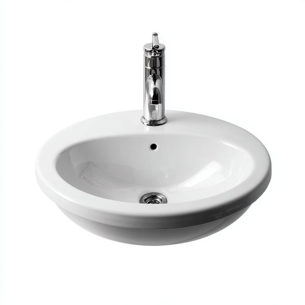Lavabo-ceramique-55x42x18cm-blanc-style classique-Dengetio