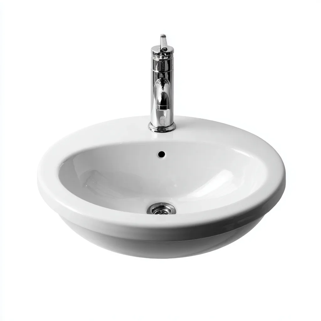 Lavabo-ceramique-55x42x18cm-blanc-style classique-Dengetio