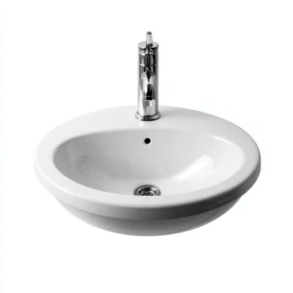 Lavabo-ceramique-55x42x18cm-blanc-style classique-Dengetio