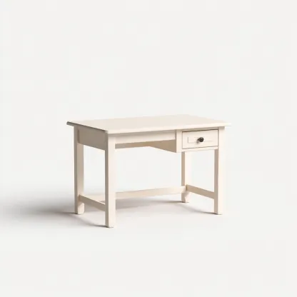 Bureau enfant-bois massif-MDF-104x54x71 cm-blanc-design classique minimaliste-Dengetio