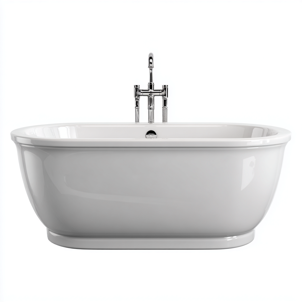 Baignoire-acrylique-169x79x56 cm-blanc-design moderne-Dengetio
