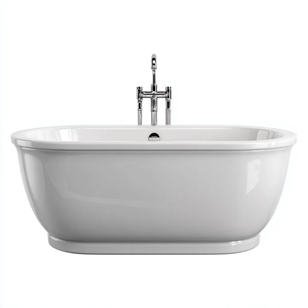 Baignoire-acrylique-169x79x56 cm-blanc-design moderne-Dengetio