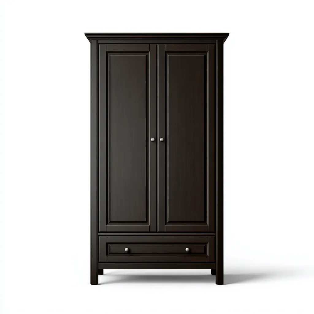 Armoire - Bois - 98x55x192 cm - Marron foncé - Style classique-Dengetio