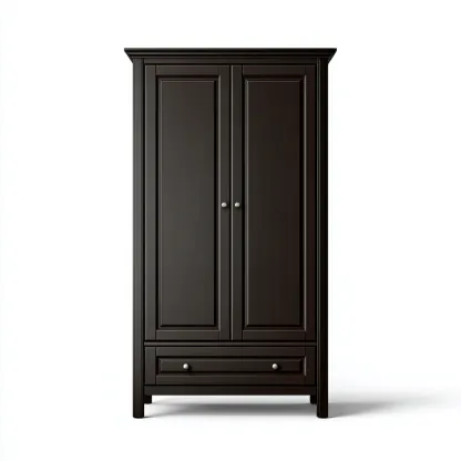 Armoire - Bois - 98x55x192 cm - Marron foncé - Style classique-Dengetio