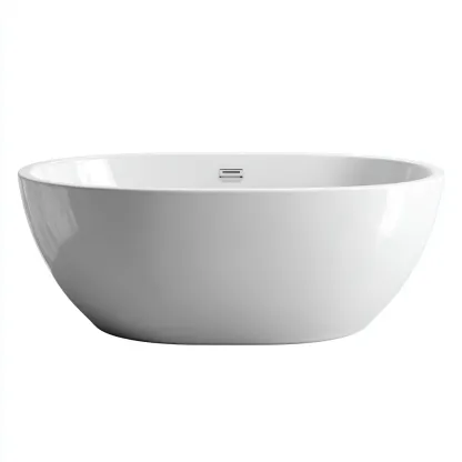 Baignoire-acrylique-165x75x54 cm-blanc-design minimaliste-Dengetio