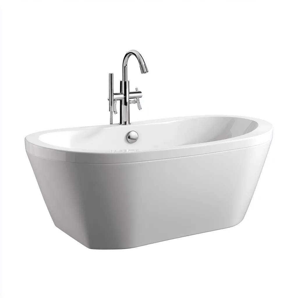 Baignoire-acrylique-171x81x58 cm-blanc-design contemporain-Dengetio
