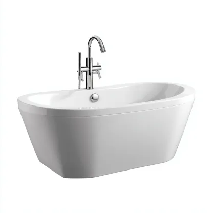 Baignoire-acrylique-171x81x58 cm-blanc-design contemporain-Dengetio