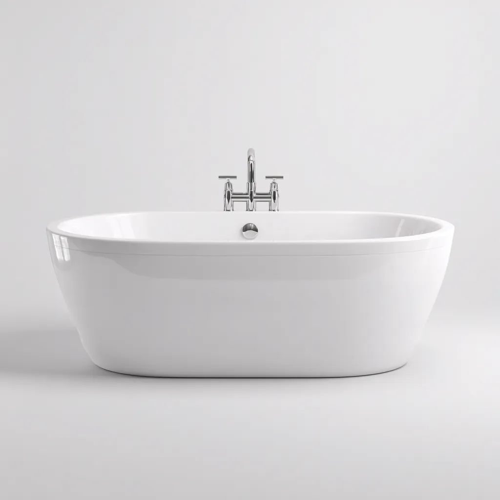Baignoire-acrylique-166x76x55 cm-blanc-design moderne-Dengetio