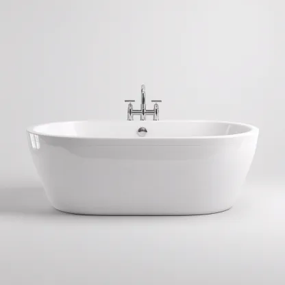 Baignoire-acrylique-166x76x55 cm-blanc-design moderne-Dengetio