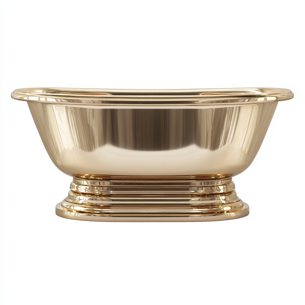Baignoire-metal-180x82x60 cm-or-design luxueux-Dengetio