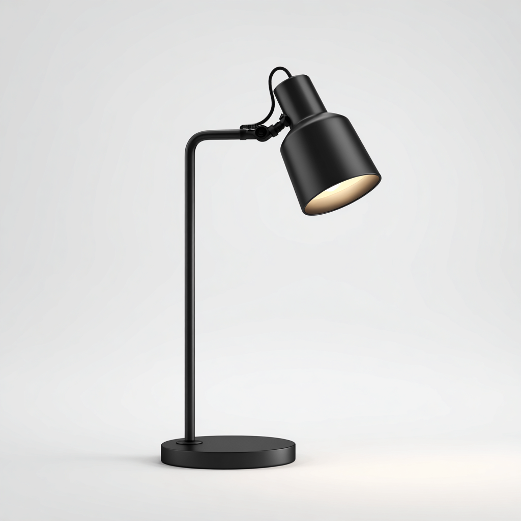 Lampe de table - métal - 22x22x48 cm - noir - style moderne-Dengetio