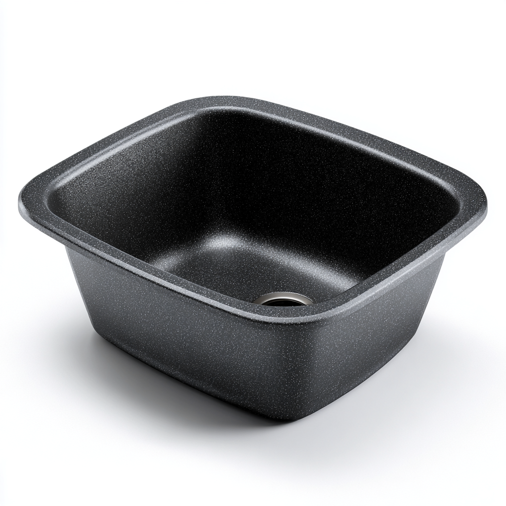 Lavabo-ceramique-46x46x18cm-noir-design moderne-Dengetio