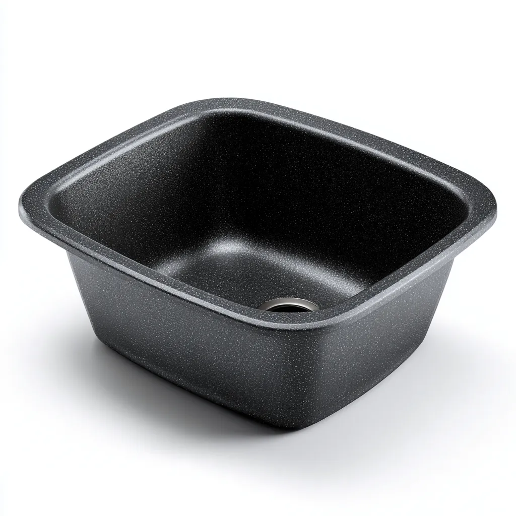 Lavabo-ceramique-46x46x18cm-noir-design moderne-Dengetio