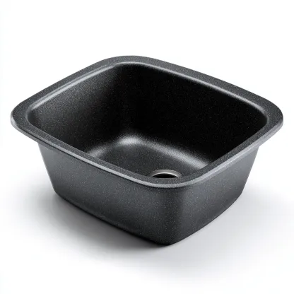Lavabo-ceramique-46x46x18cm-noir-design moderne-Dengetio