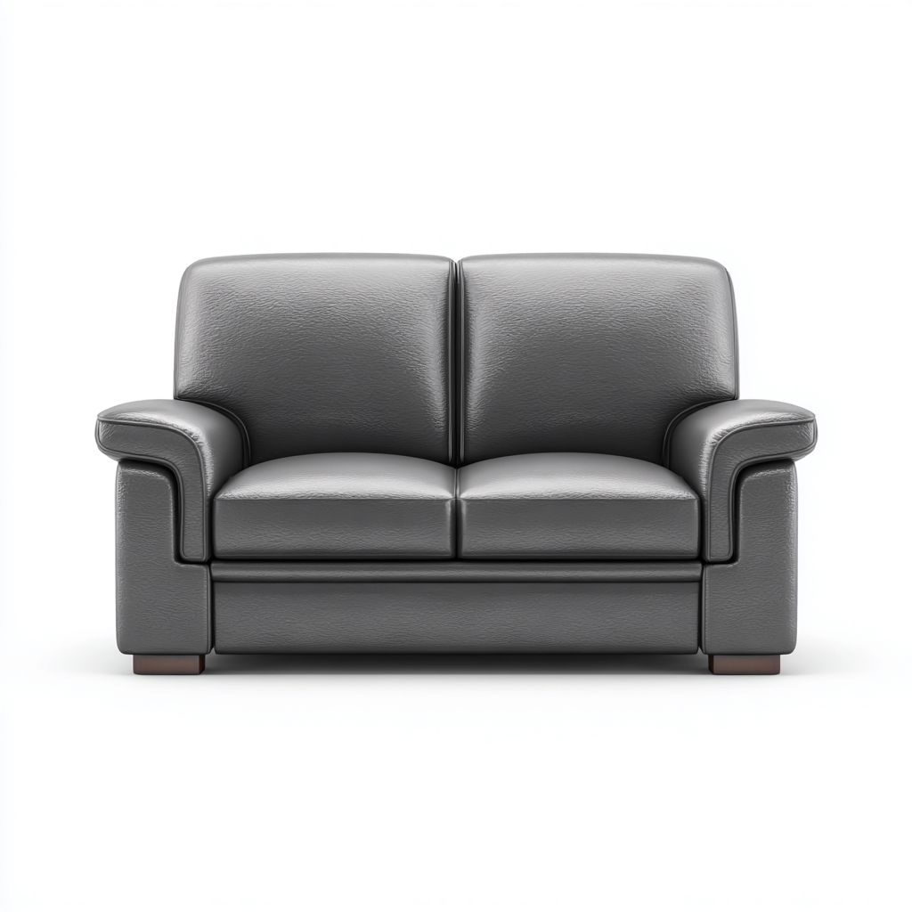 Divano lineare rivestito in materiale imbottito 180x90x85 cm - grigio scuro - design classico-Cozymyyard