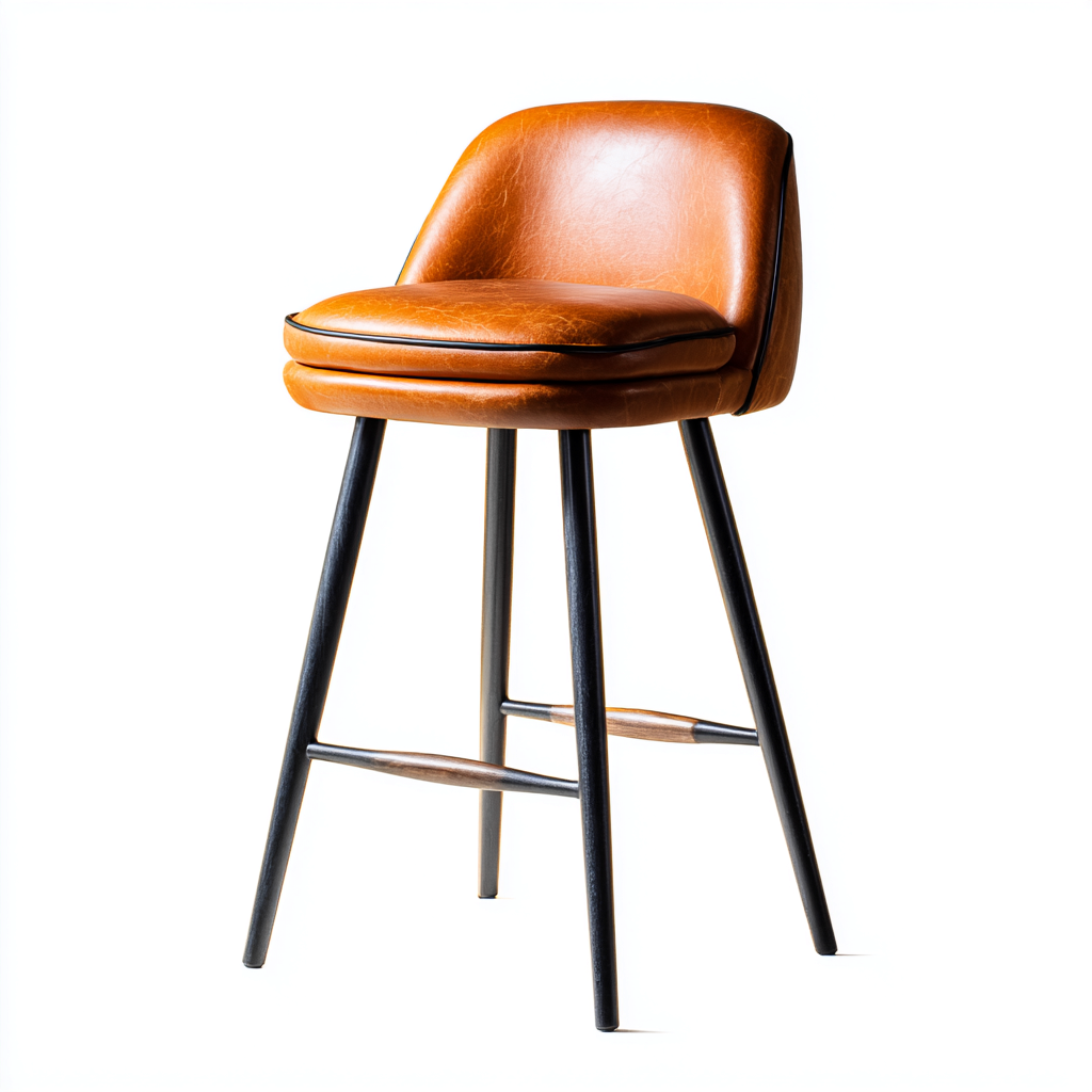 Sgabello da bar con seduta imbottita 40x42x75 cm - marrone - design moderno-Cozymyyard