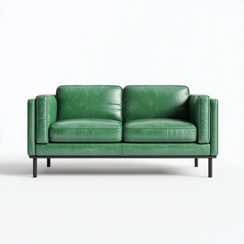 Divano lineare imbottito 135x80x85 cm - verde - design moderno-Cozymyyard
