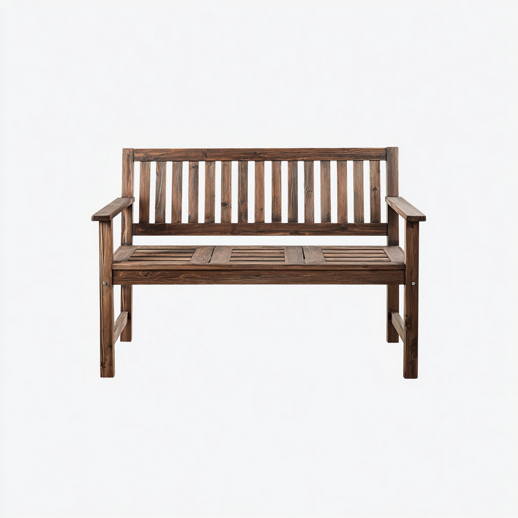 Panca da giardino in legno 140x45x85 cm - marrone - stile classico-Cozymyyard