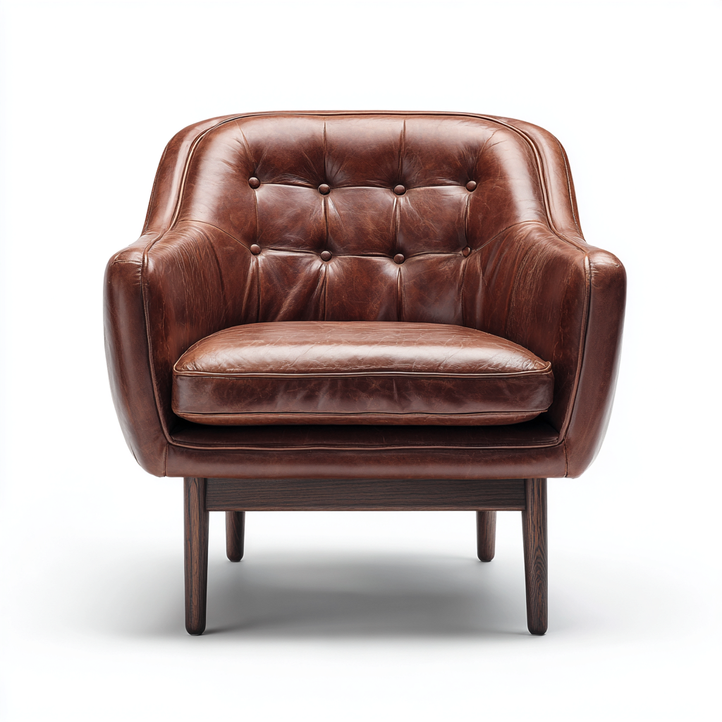 Poltrona imbottita 75x80x85 cm - marrone - stile classico-Cozymyyard