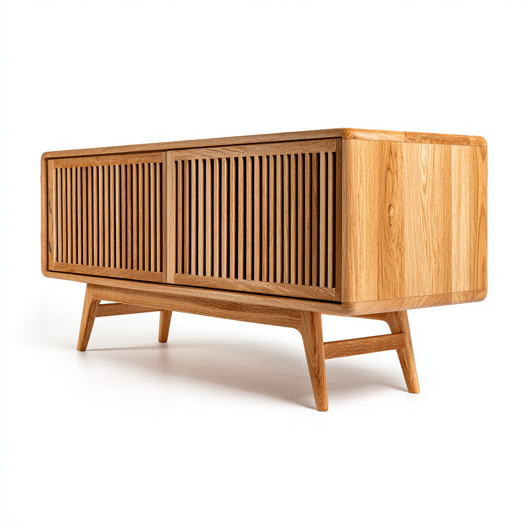 Mobile TV in legno 160x40x55 cm - naturale - stile moderno-Cozymyyard