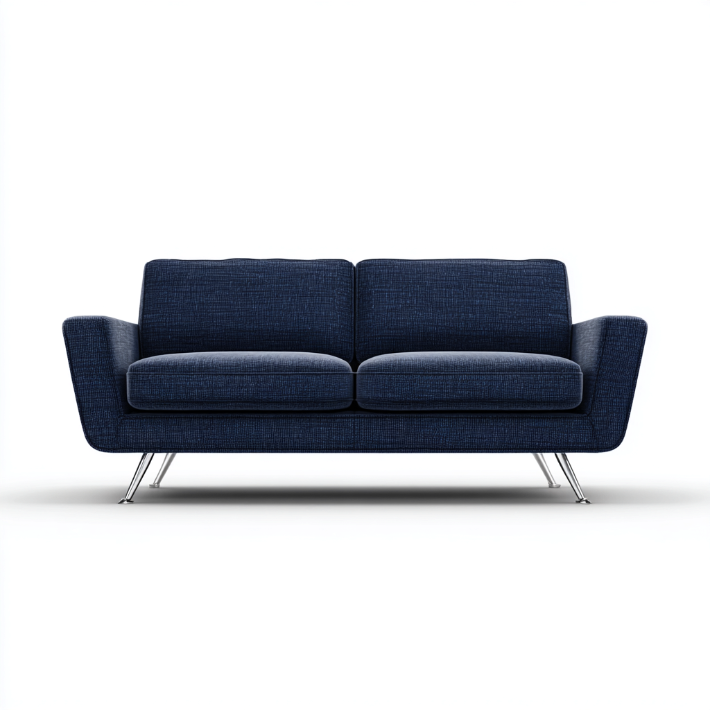 Divano lineare in tessuto 190x85x80 cm - blu - design moderno per soggiorno-Cozymyyard