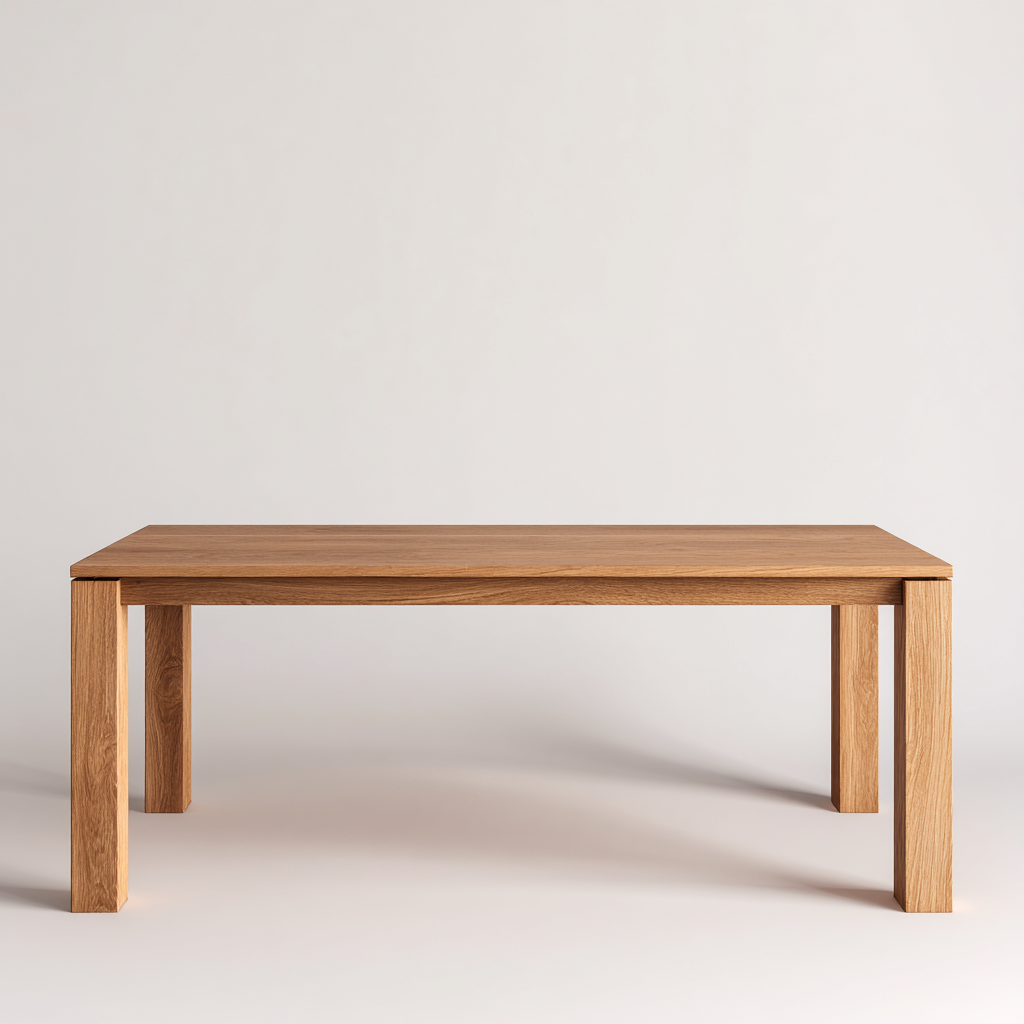 Tavolo da pranzo rettangolare in legno 160x90x75 cm - naturale - design moderno per sala da pranzo-Cozymyyard