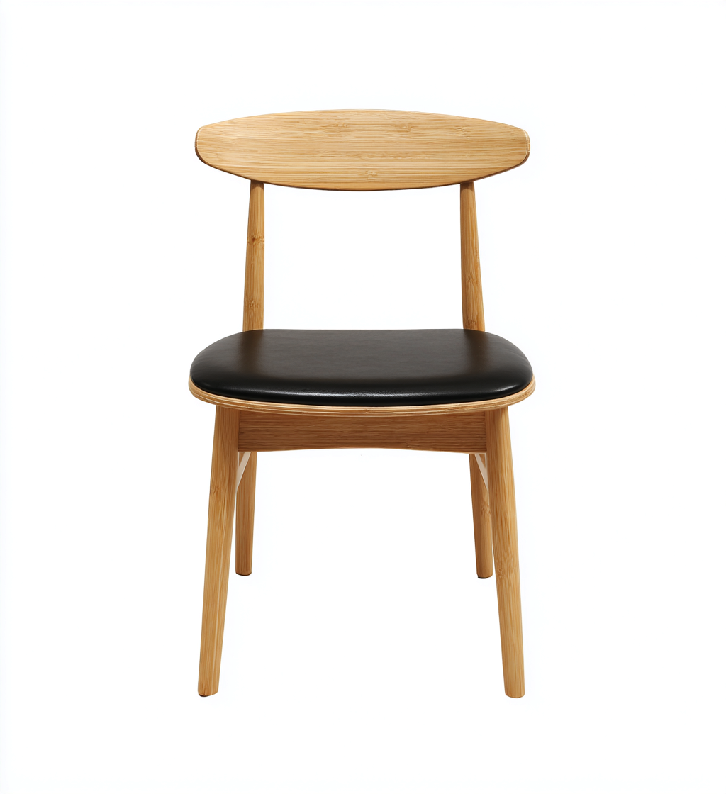 Sedia da pranzo in legno naturale e seduta imbottita 50x48x78 cm - nero - design moderno-Cozymyyard