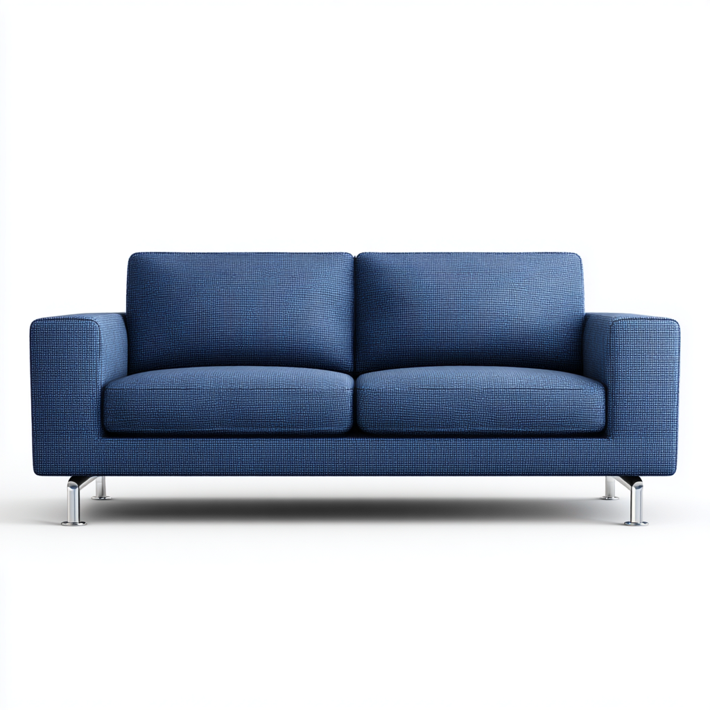 Divano lineare imbottito 135x80x85 cm - blu - design moderno-Cozymyyard