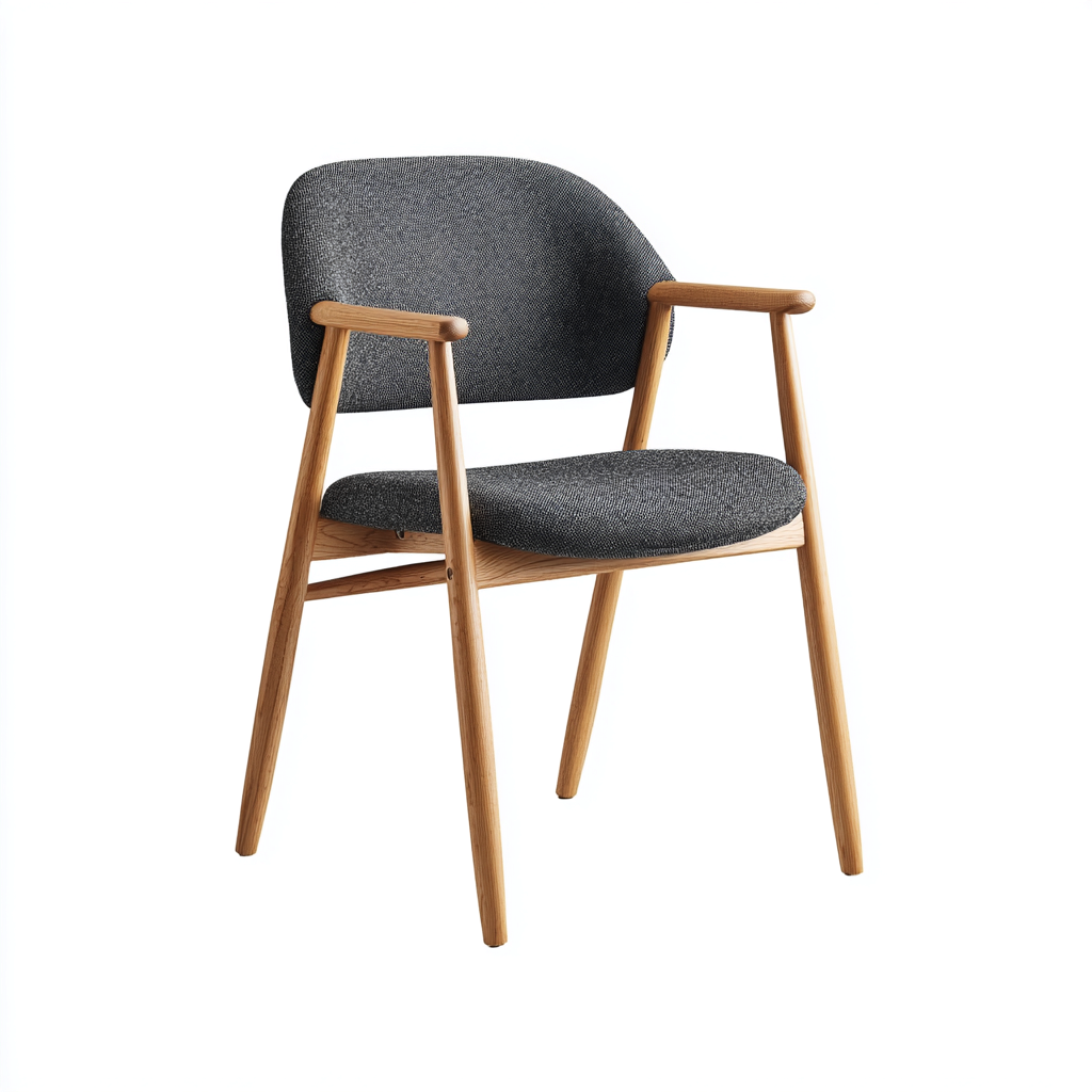 Poltrona da giardino in legno e tessuto 60x58x78 cm - grigio-marrone - stile moderno-Cozymyyard