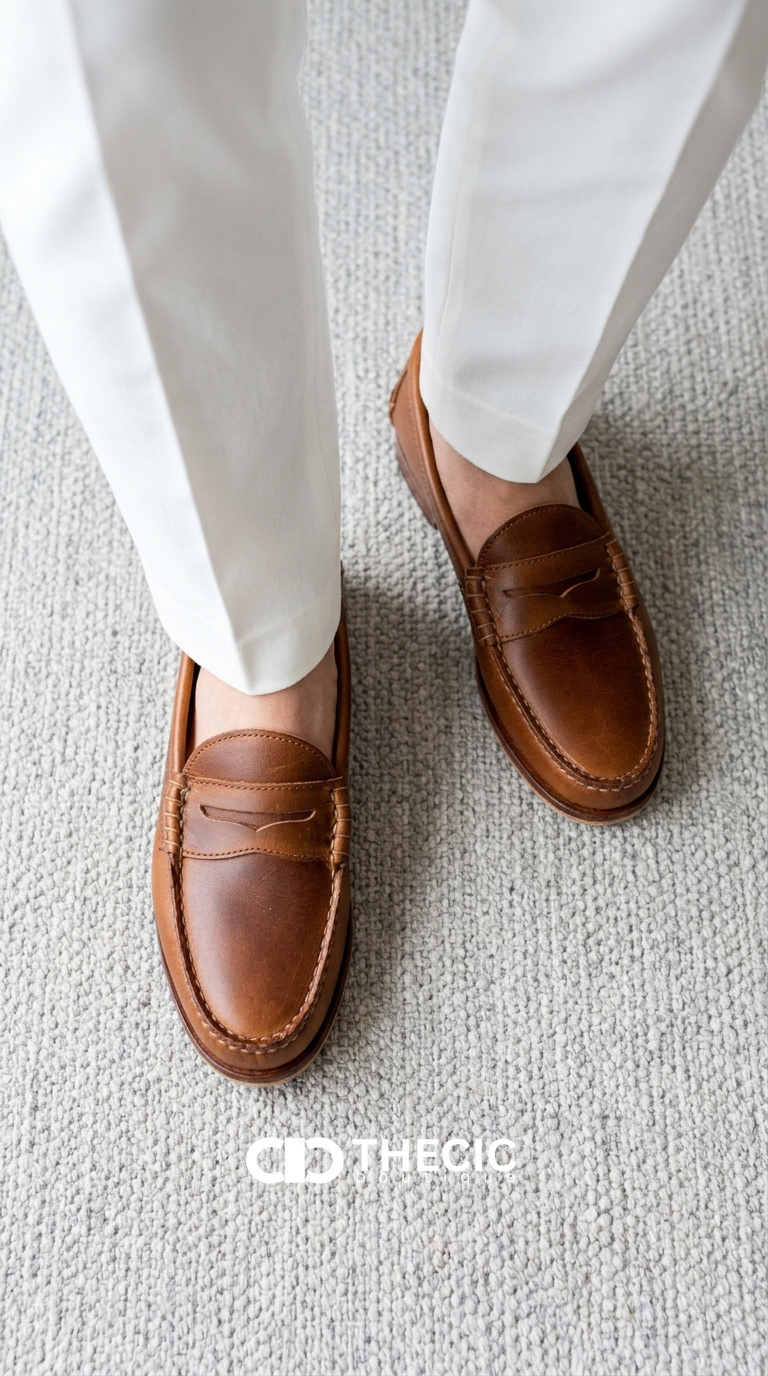 Vintage Slip On Loafers Low Heel Pu Leather Loafers