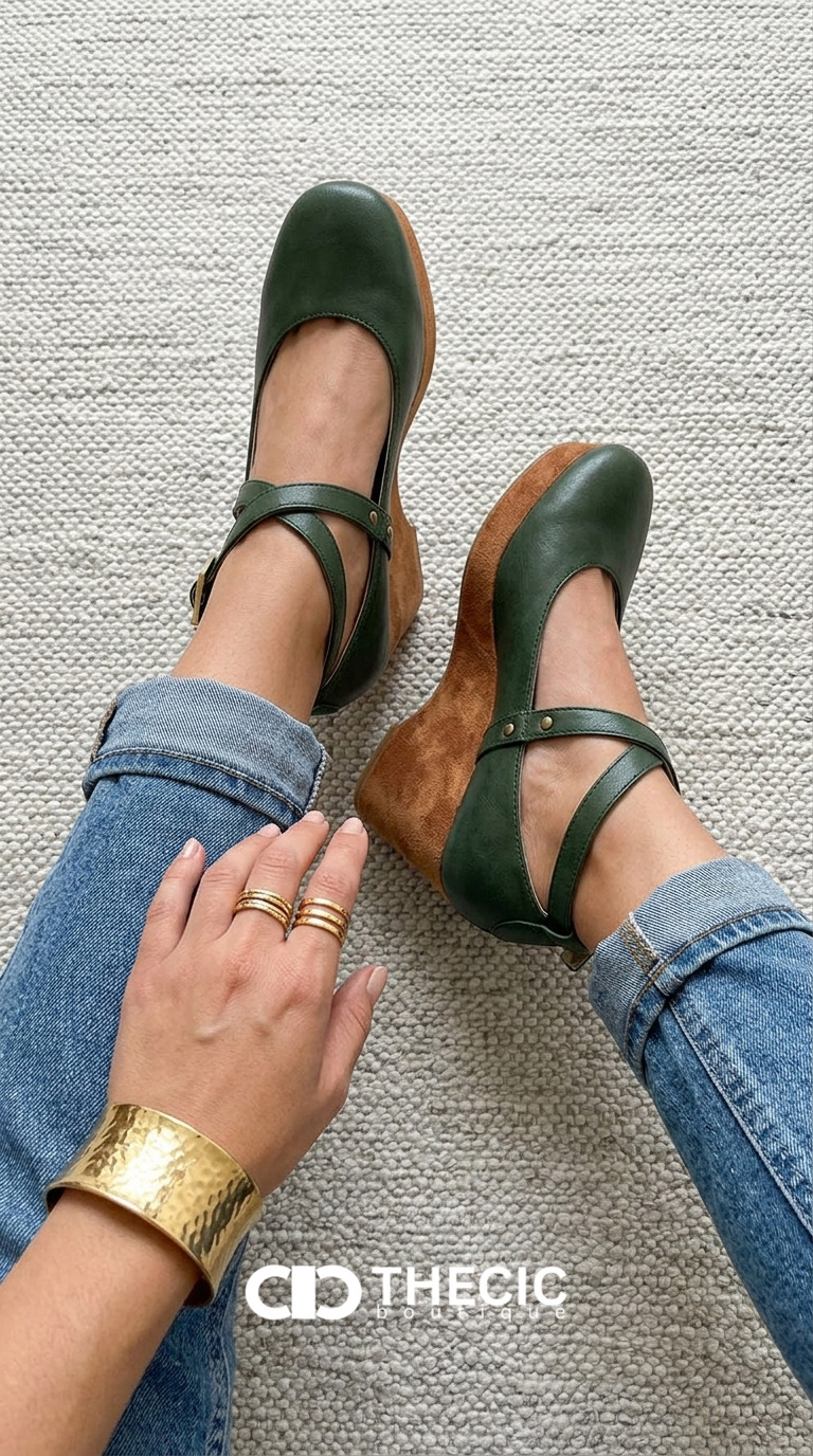 Slip-on Artificial Leather Round Toe Sandals
