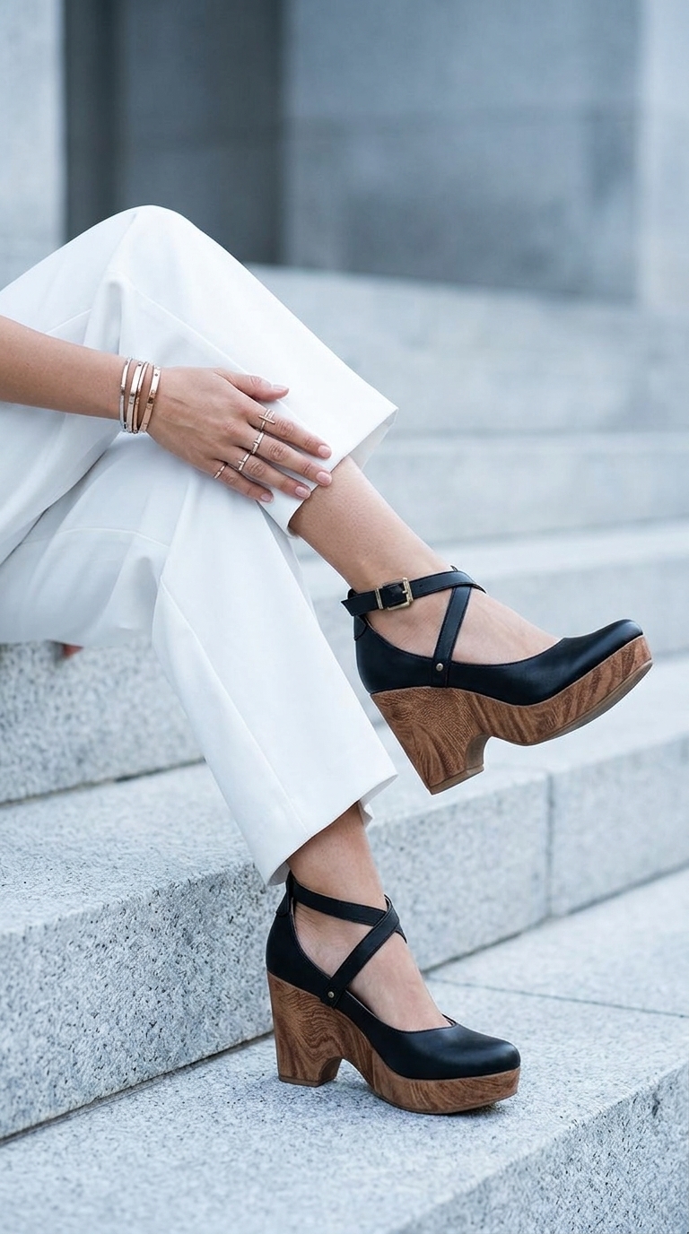 Slip-on Artificial Leather Round Toe Sandals
