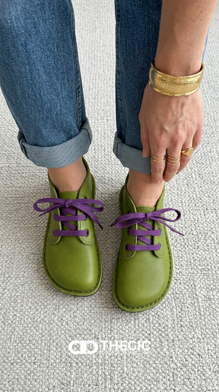 Vintage Lace-Up Flat Garden Shoes - Classic Restock