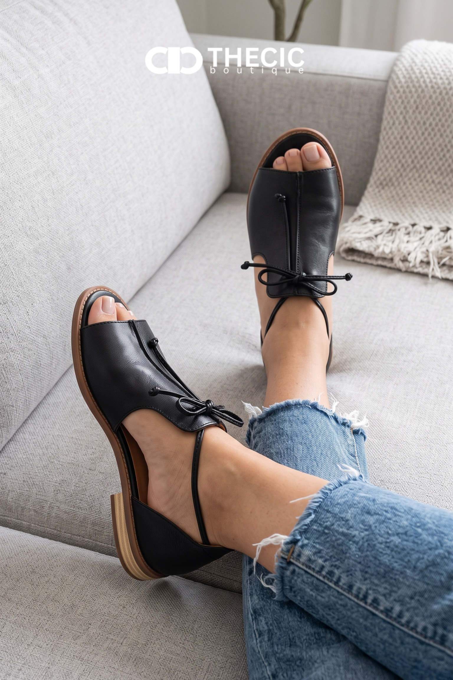 Metallic lace-up open-toe low-heeled sandals