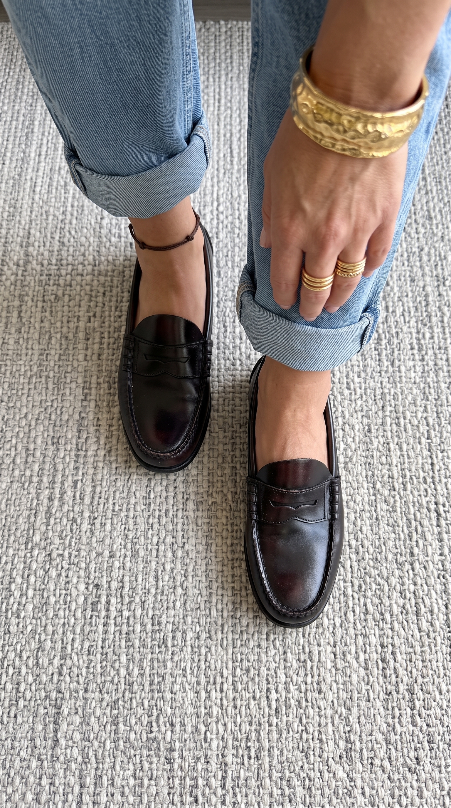Vintage Slip On Loafers Low Heel Pu Leather Loafers