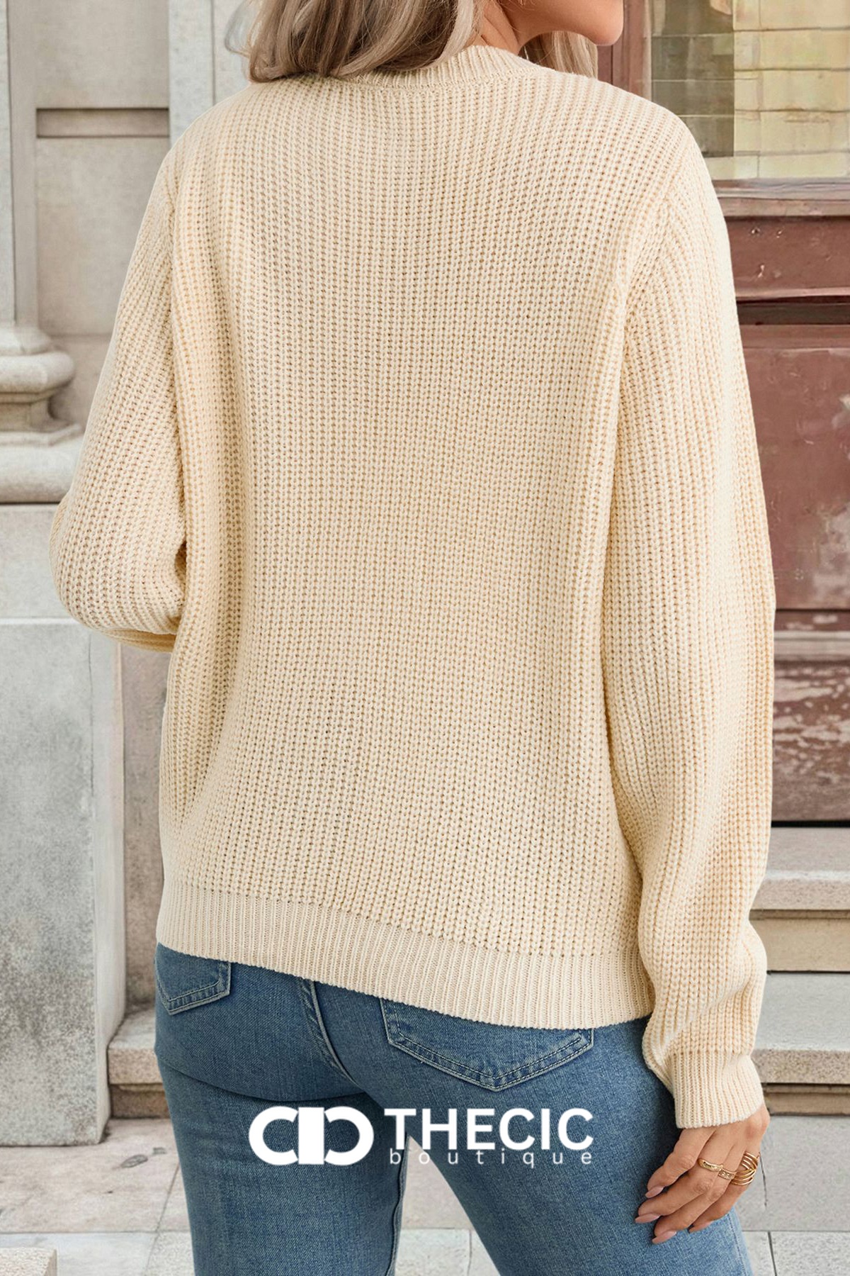 Bow-Embellished Knit Gold Button Cardigan