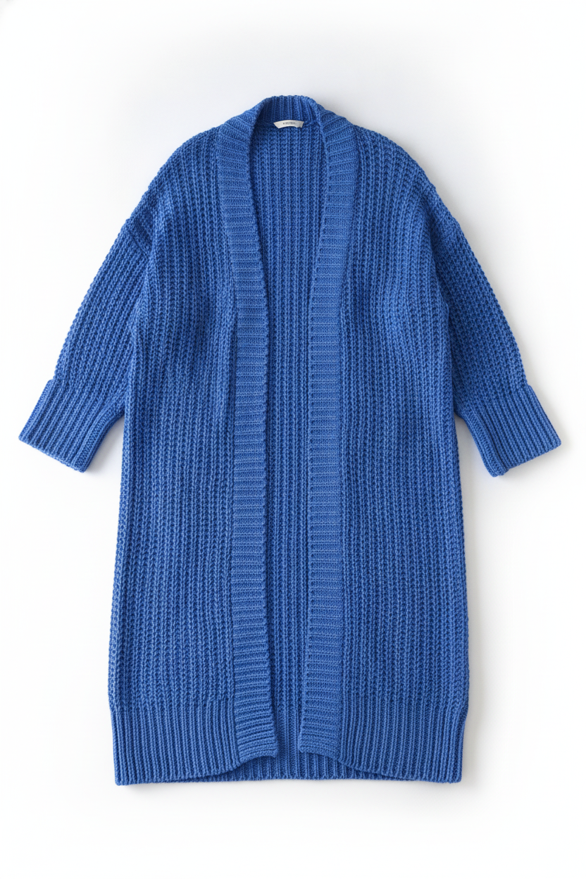 Chunky Knit Open Front Longline Cardigan
