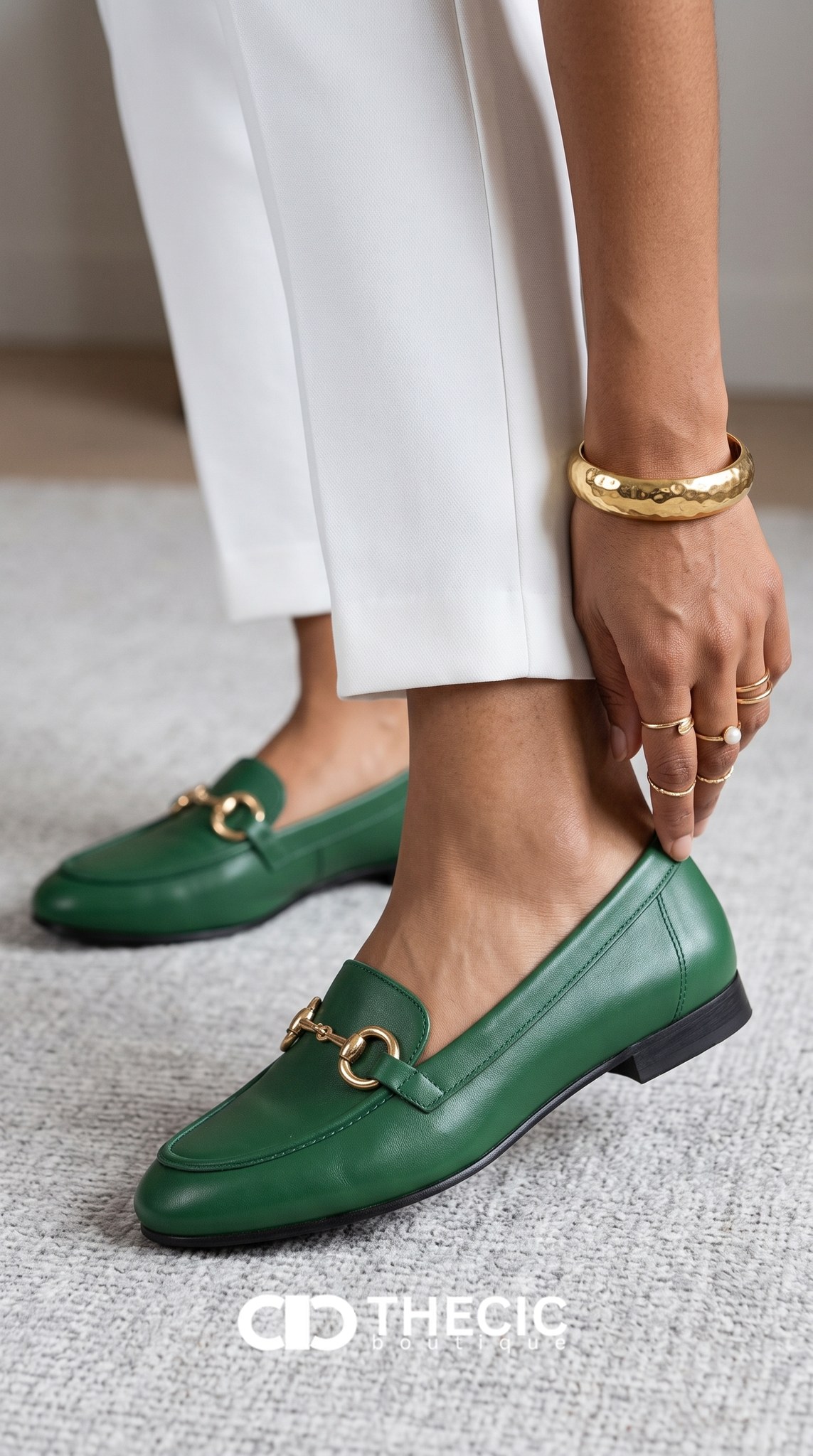 Classic Horsebit Leather Flat Loafers