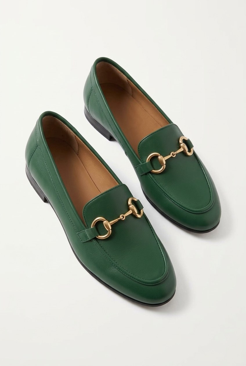 Classic Horsebit Leather Flat Loafers