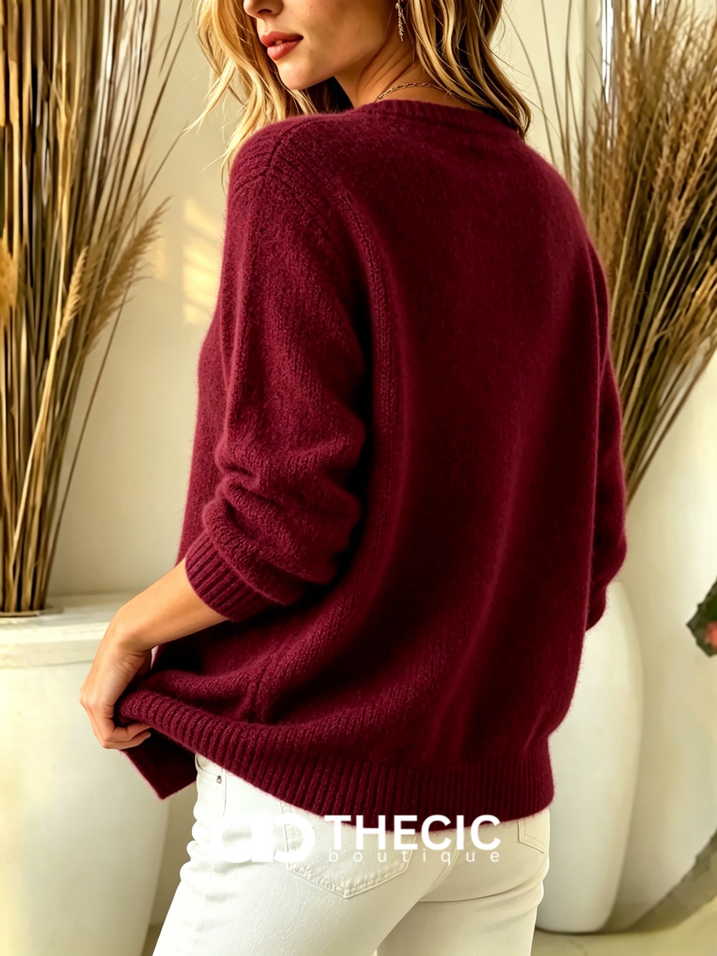 Classic Round Neck Button-Front Cardigan
