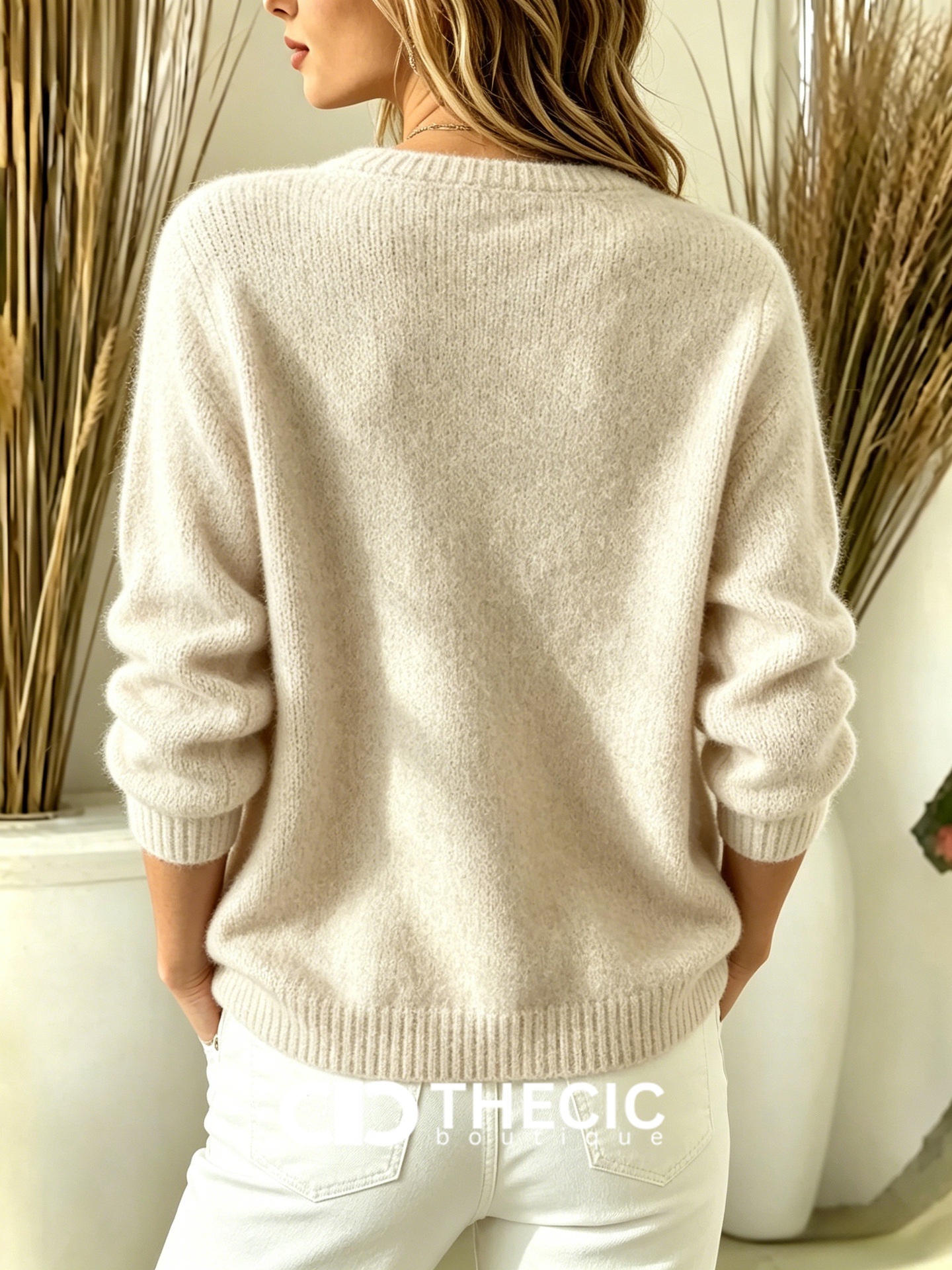Classic Round Neck Button-Front Cardigan